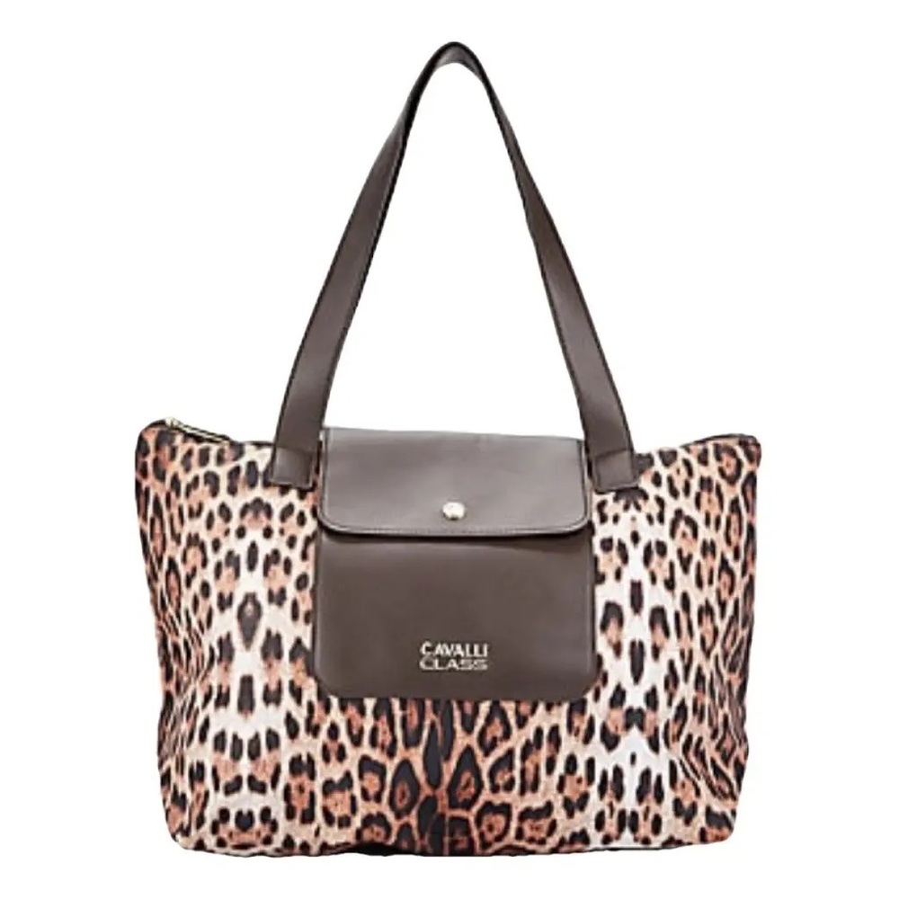 Cavalli Class Women’s Leopard Print Nylon Tote Bag